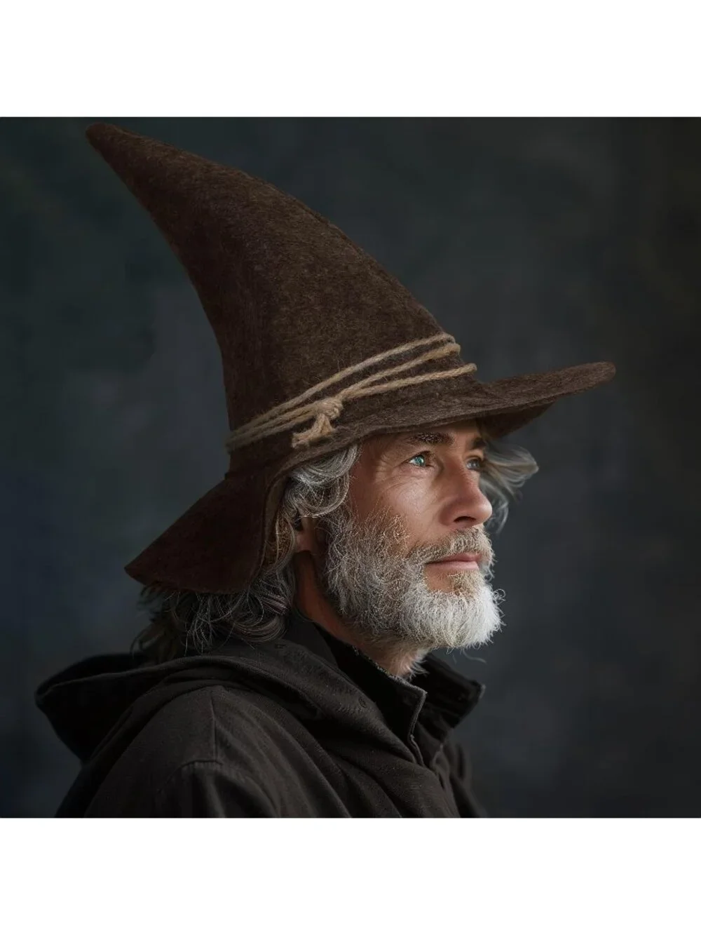 Halloween Brown Scarecrow Hat Adults Wizard Witch Halloween Costume For Parties